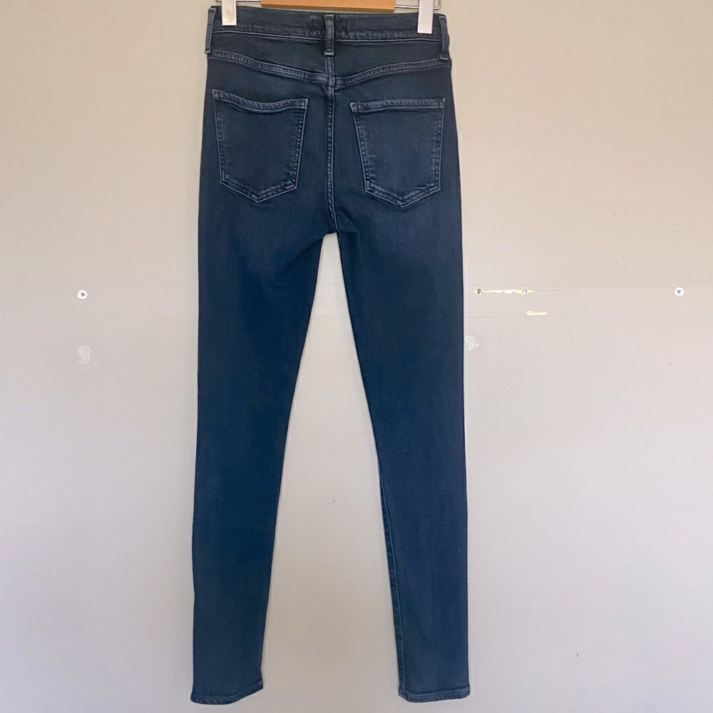 Agolde Blue Dark-Wash High-Rise Skinny Jeans Size 24 - Picture 5 of 5